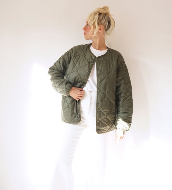 Vintage Carhartt Olive Quilted Liner Jacket Oversi