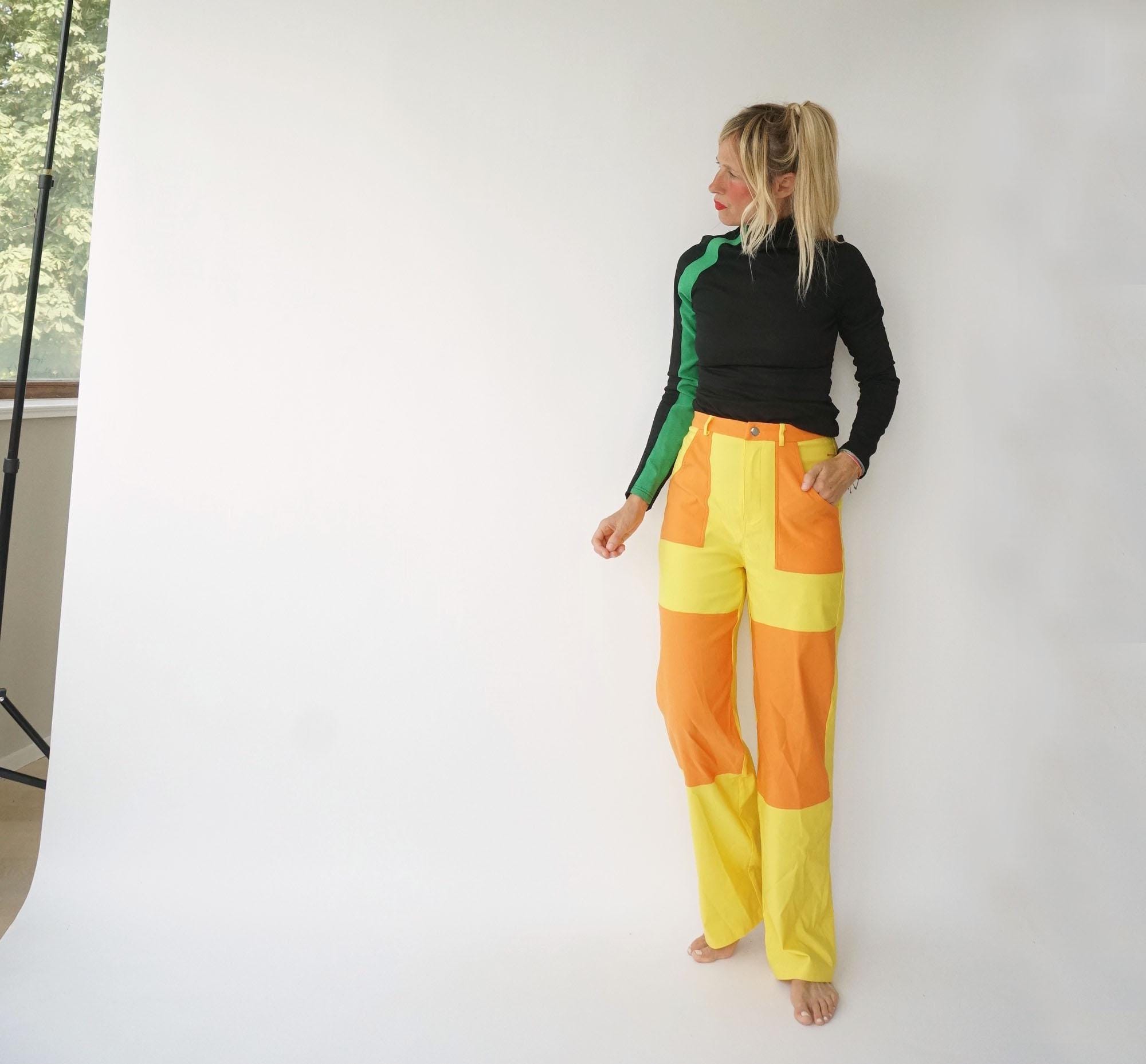 【COLOR iN ID】Double Painting Color Matching Pants $_57.JPG?set_id=8800005007