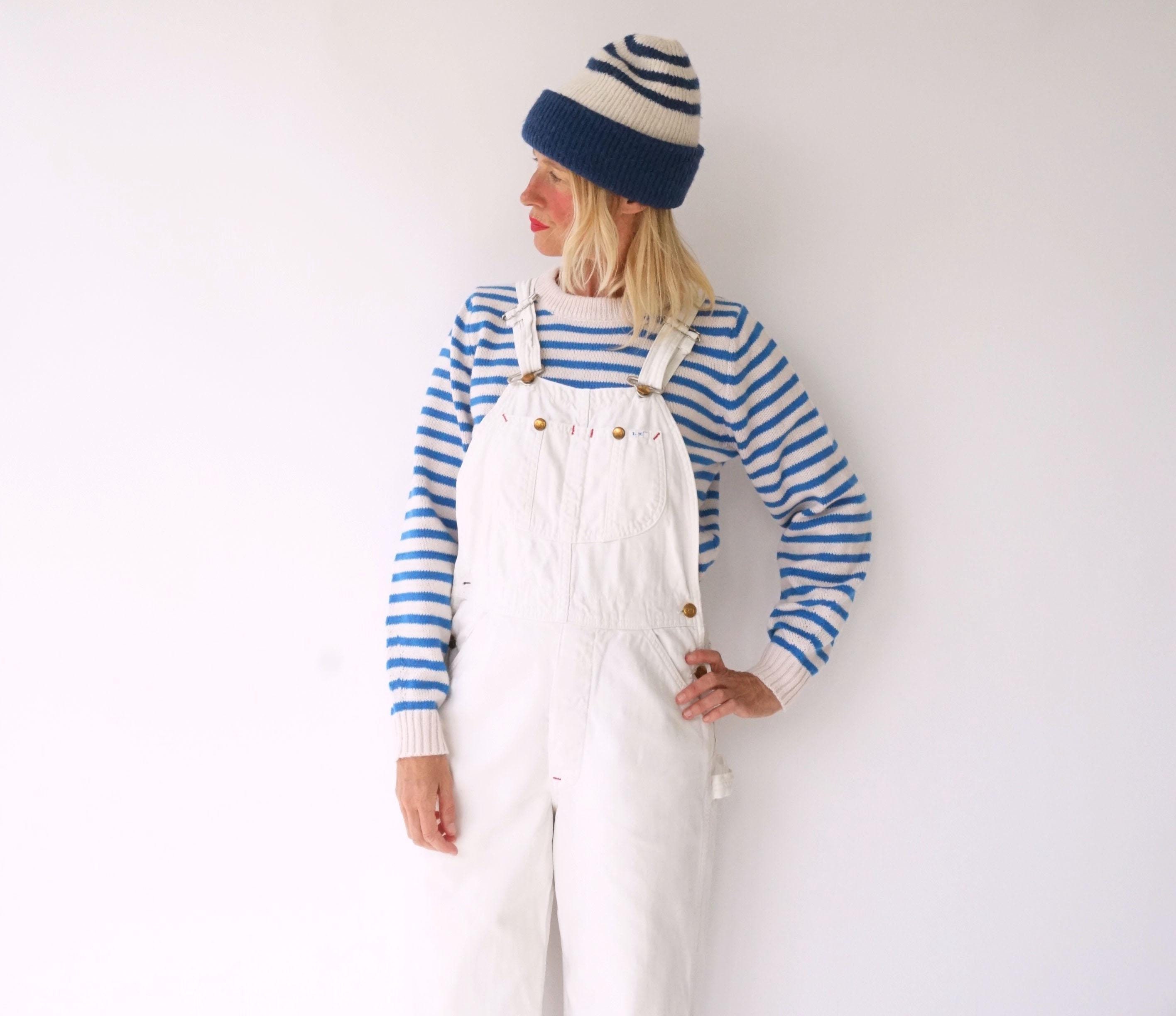 OLDTOWN OVERALL CANVAS NATURAL WHITEUnisex Vintage Canvas Overalls