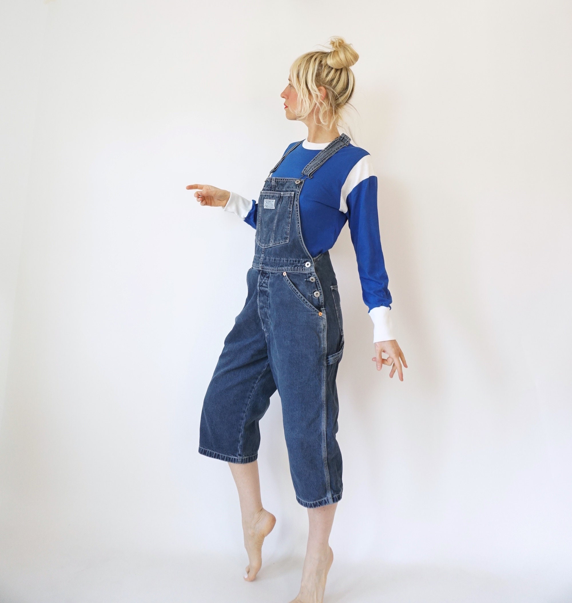 Vintage Denim Levis Overalls 30 W 90s Medium Denim - Etsy Denmark