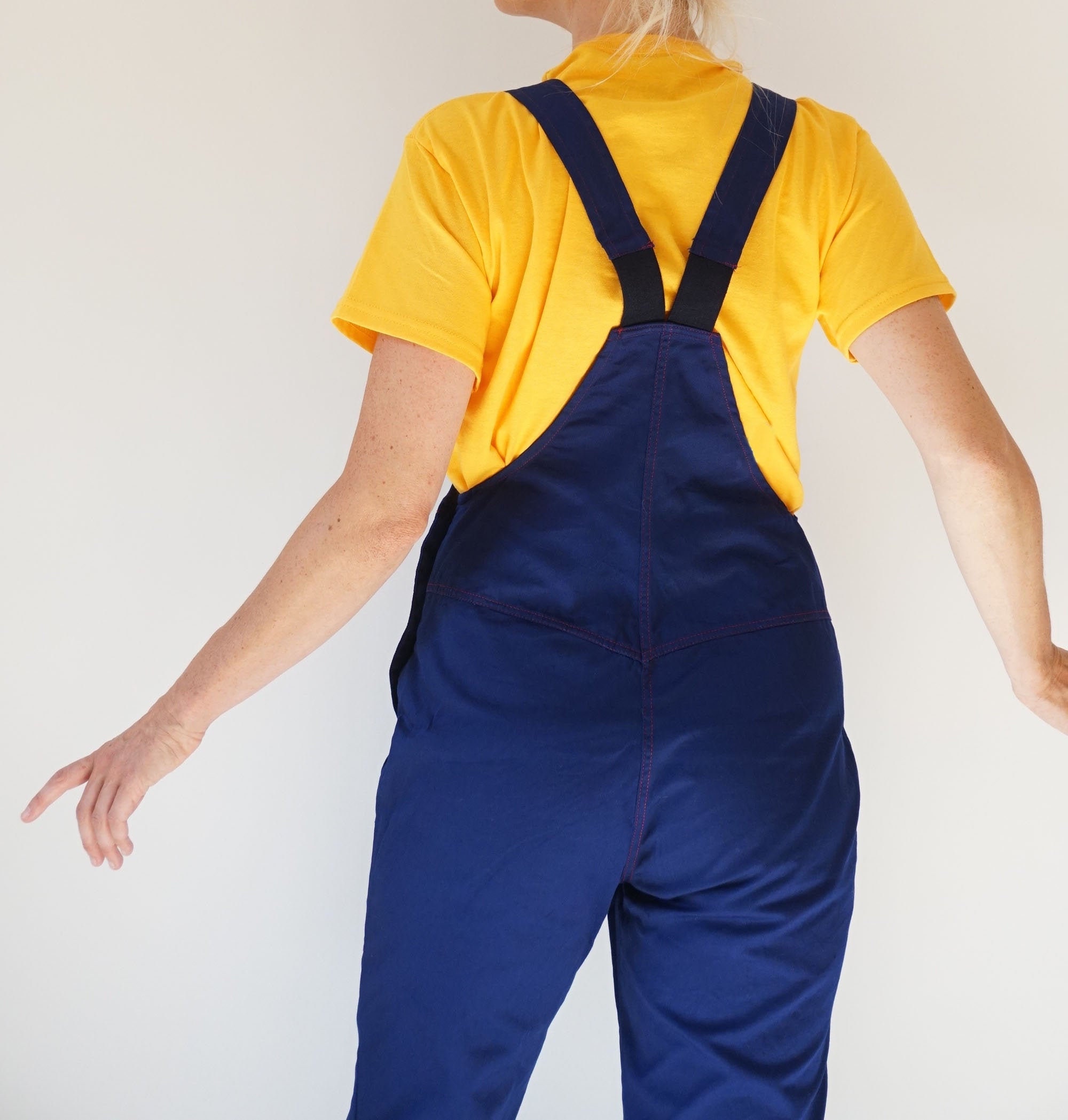 Blue shop work dungarees