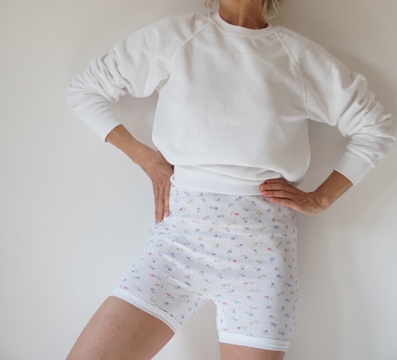 Vintage French Sweet Pea Pointelle Bike Shorts | F
