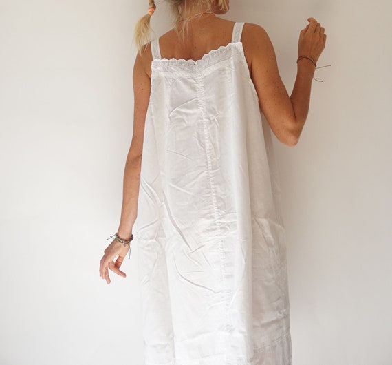 Vintage Antique French Linen Slip Dress | Antique… - image 8