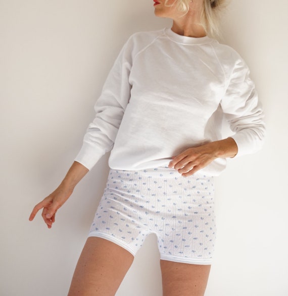Vintage French Sweet Pea Pointelle Bike Shorts | F