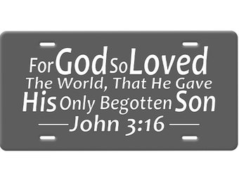 John 3:16 License Plate - Etsy