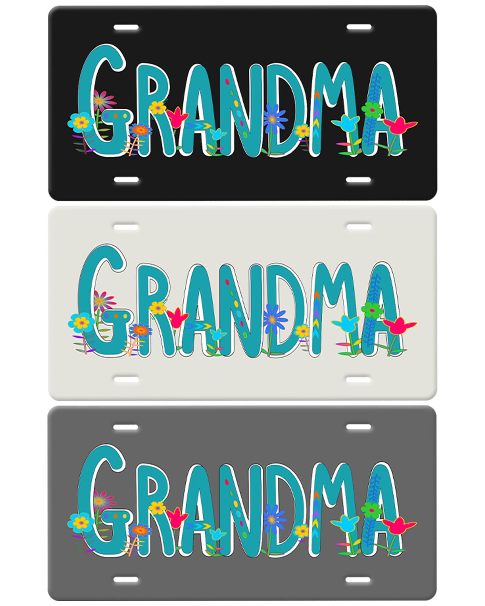 Grandma License Plate grandmother Teal Blue Quote and Etsy