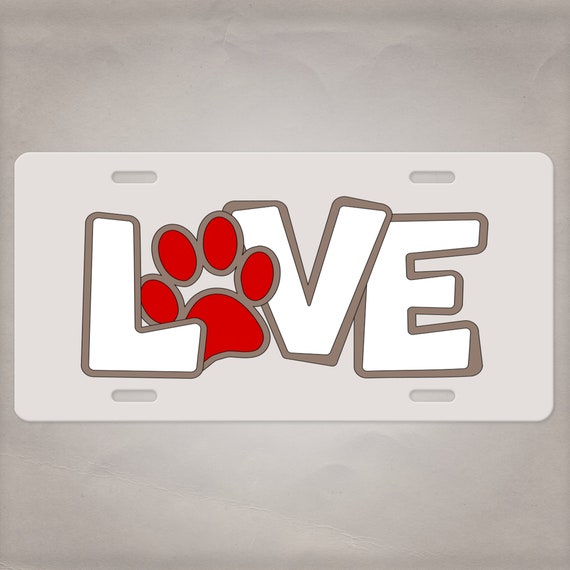 Paw print license plate hotsell