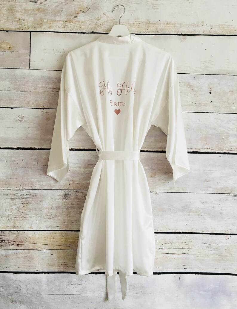 Luxury Bridesmaid Robe Bride Hen Party Gift Wedding Robe Etsy UK
