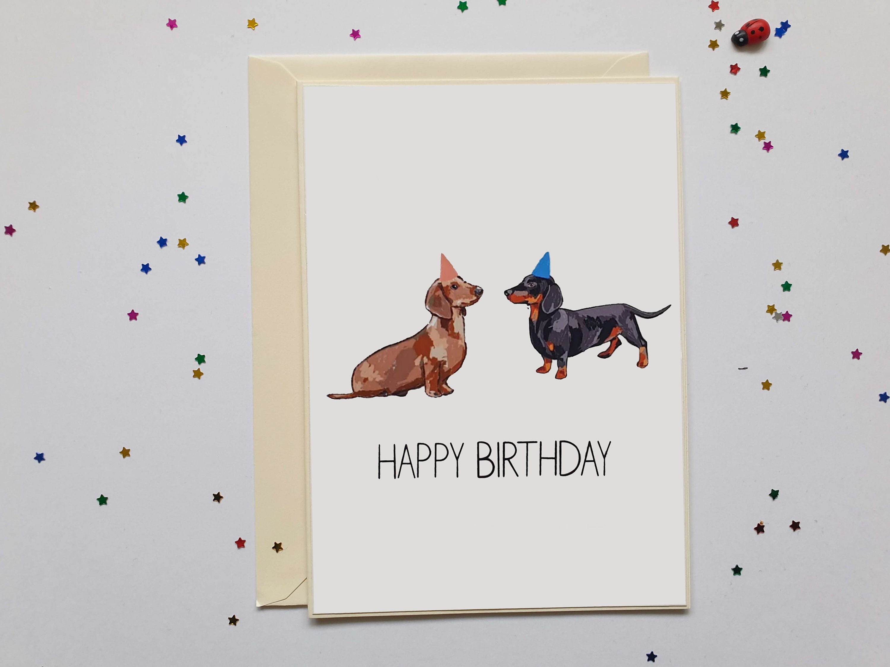 Dachshund Birthday Card | Greeting Card - Etsy
