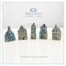 Five Houses - miniature pottery houses, Ceramic houses, Small clay houses, Tiny house