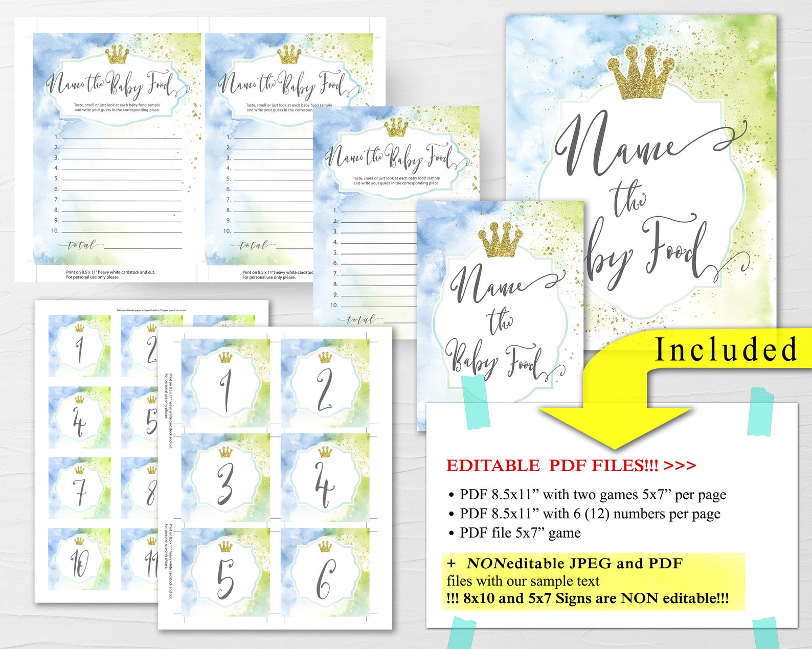 Guess That Baby Food Baby Food Tasting Game Guess the Baby Etsy