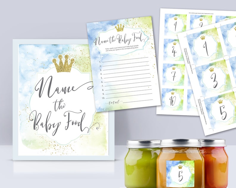 Guess That Baby Food Baby Food Tasting Game Guess the Baby Etsy