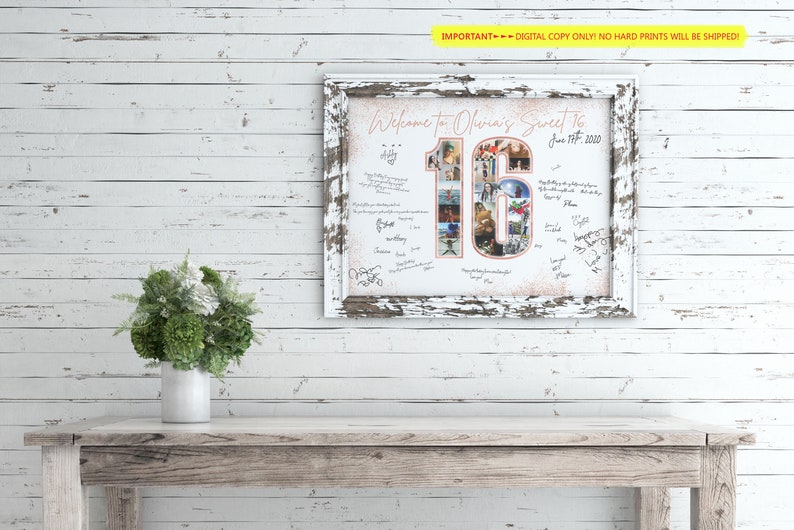 Sweet 16 Guest Book Alternative Sweet Sixteen Photo Guest Etsy