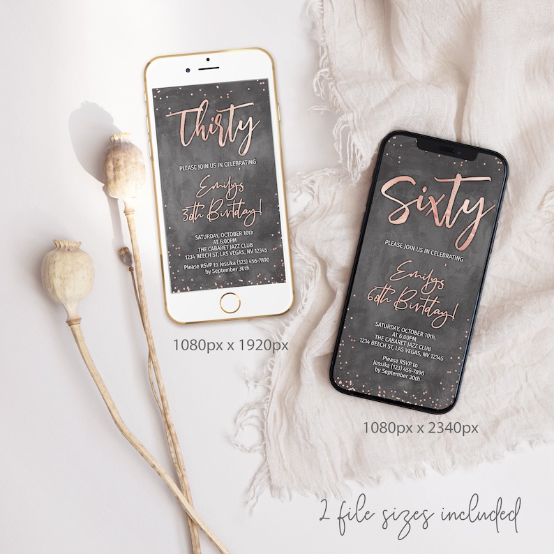 Electronic Birthday Invitation, Text Message Invite, Digital iPhone ...