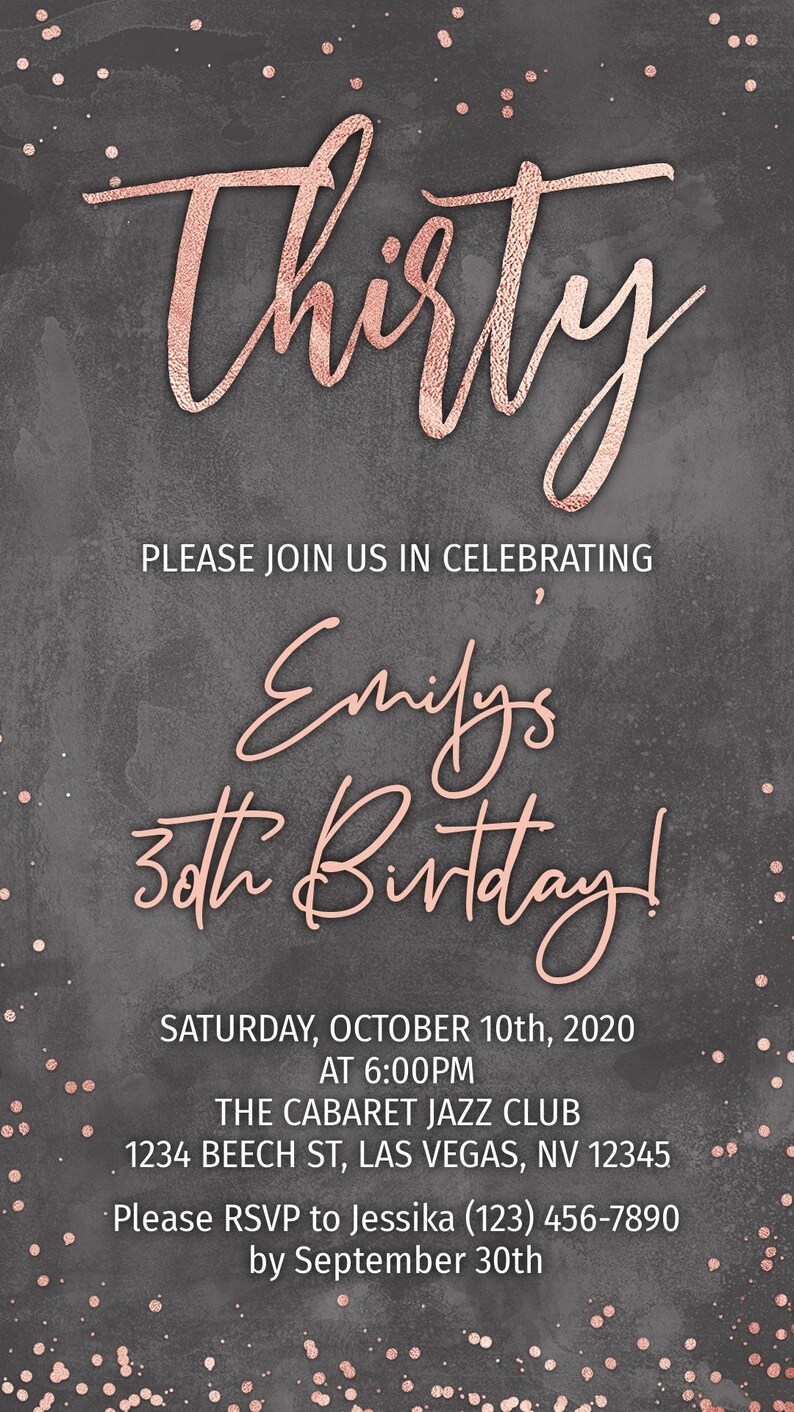 Electronic Birthday Invitation Text Message Invite Digital Etsy