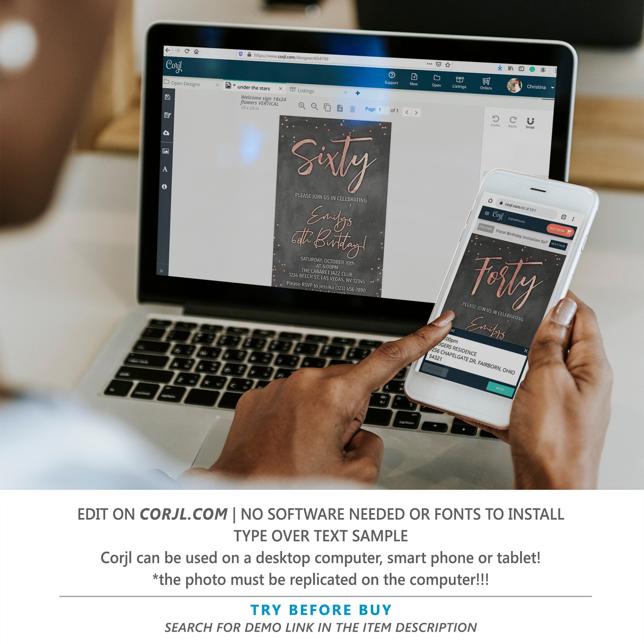 Electronic Birthday Invitation, Text Message Invite, Digital iPhone ...