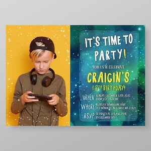 Birthday Invitation for Boys Teen Boy Birthday Invitation - Etsy