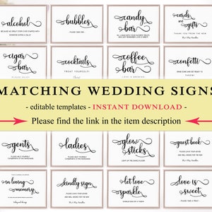 Printable Wedding Seating Chart Template 5x7 4x6 and 3.5x5 - Etsy