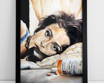 Marla Singer (Helena Bonham Carter) Original Signed Art. Fight Club. A-CRITICART