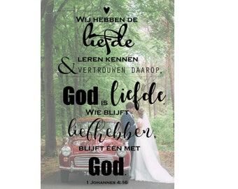 Personal lyrics + wedding text, handlettering quote, personal poster