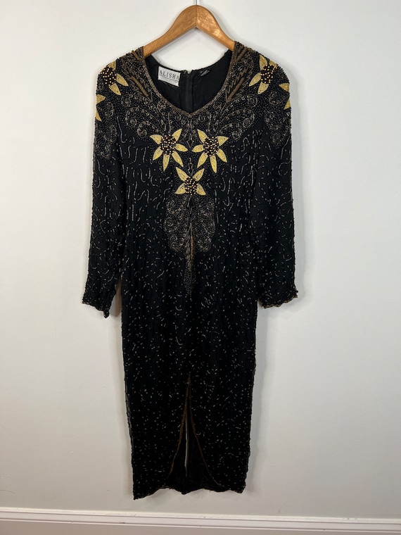 Magnificent Vintage Silk Beaded Dress - image 6