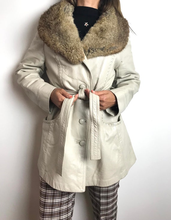 Vintage Leather Trench from 1970s