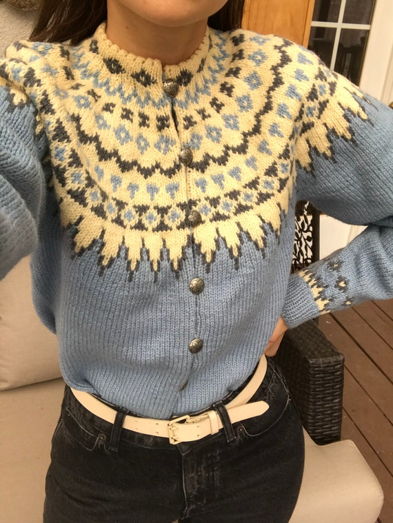 Vintage Handmade 100% wool Cardigan