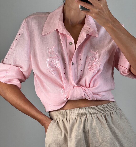 Vintage Bubblegum Embroidered Shirt - image 3