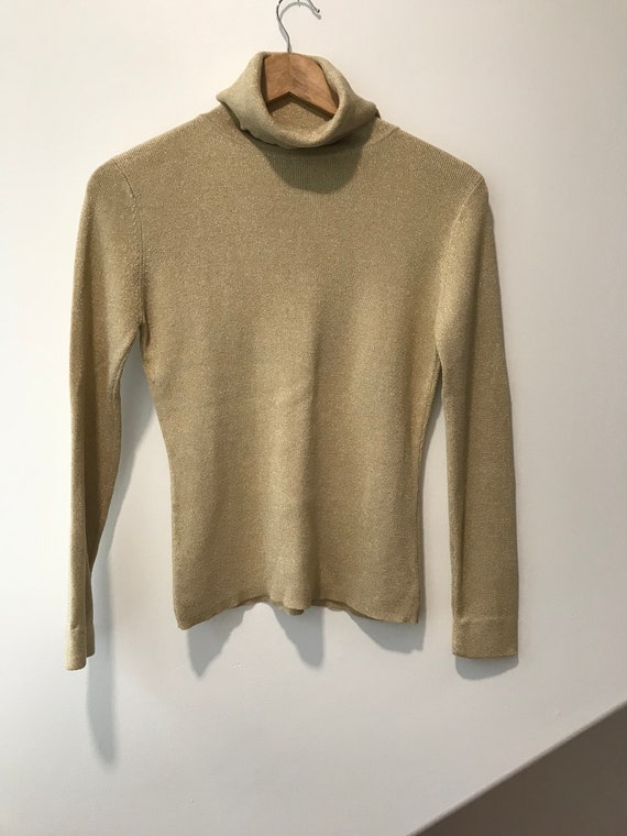 Vintage Silk Turtleneck Top
