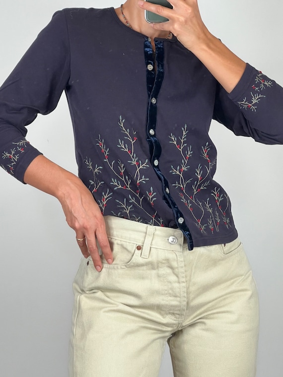 Vintage Cotton Top with Embroidery - image 1