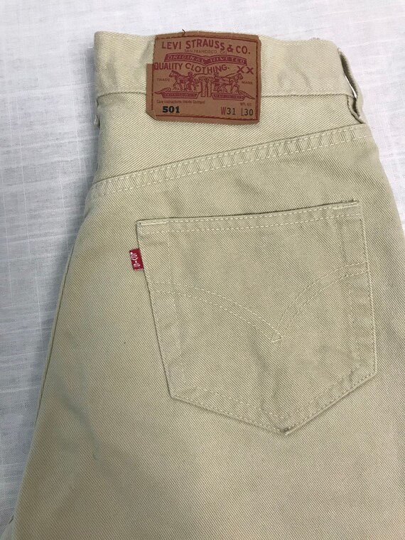 Vintage Levis 501 in Beige/khaki W31 L30 - Etsy