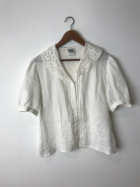 Vintage Laura Ashley Linen Blouse