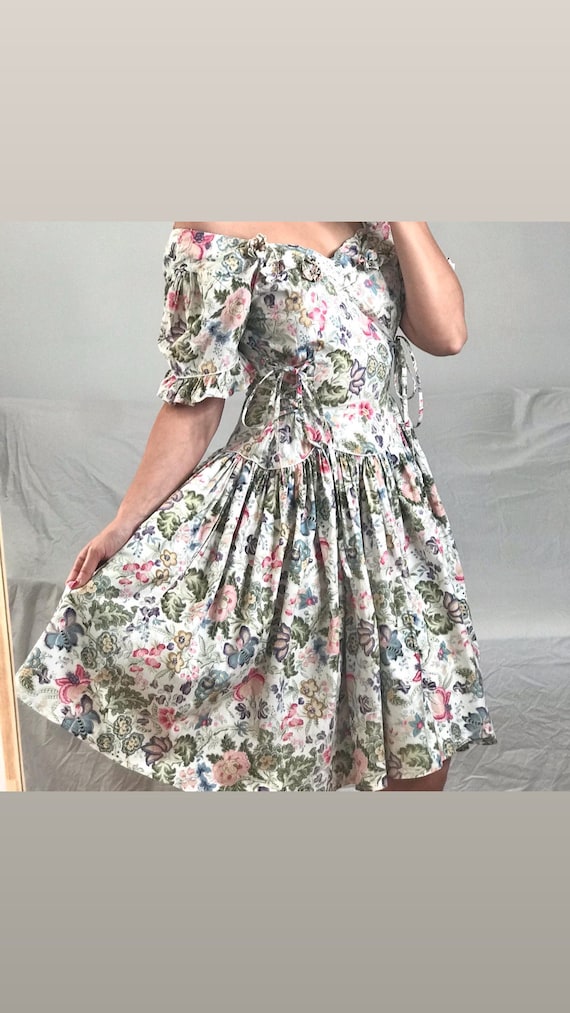 Vintage Cotton Side Lace Dress