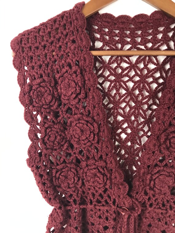 Vintage Crochet Cardigan - image 4