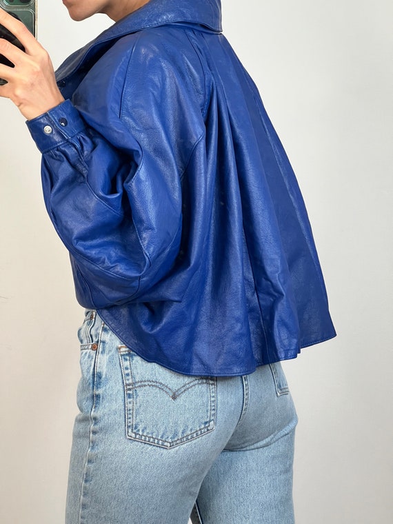 Vintage Leather Bomber Jacket - image 5