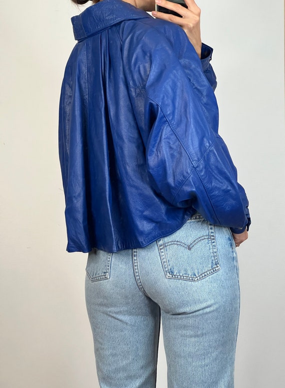 Vintage Leather Bomber Jacket - image 2