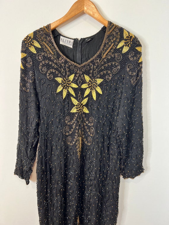 Magnificent Vintage Silk Beaded Dress - image 7