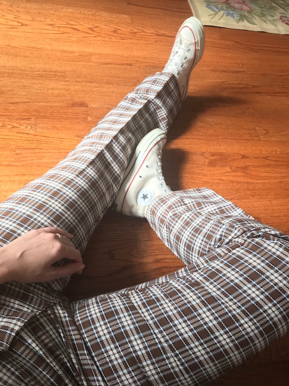 plaid pants and air force ones