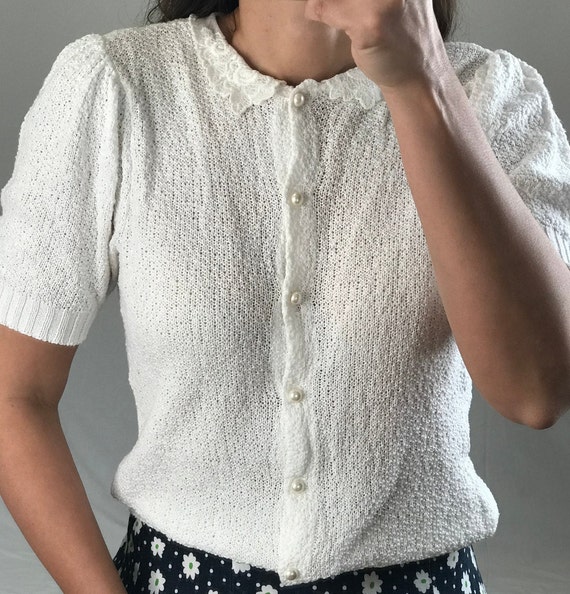 Vintage Collared Summer Cardigan