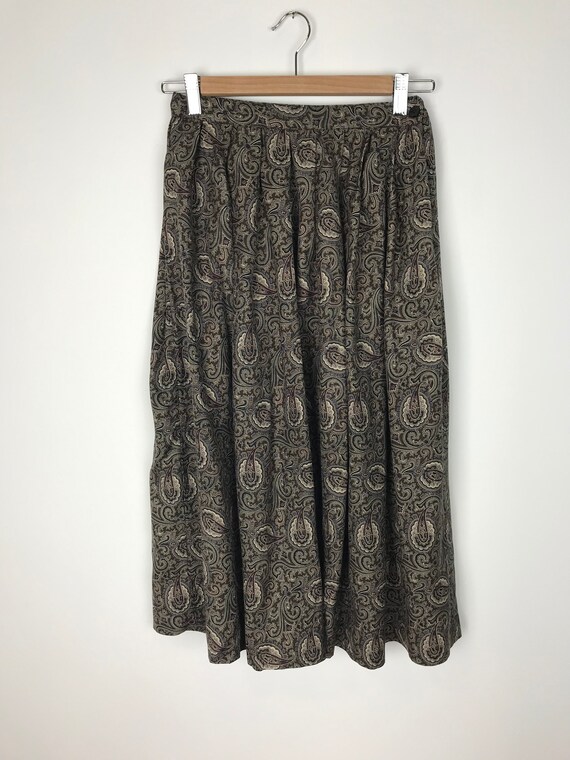 Vintage Midi Silk Skirt