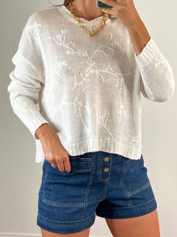 Vintage Linen Summer Pullover - image 1