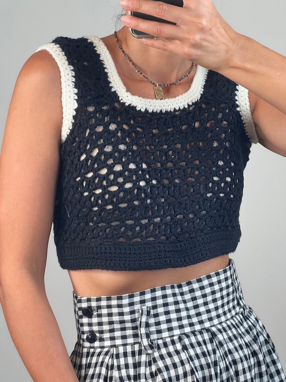 Vintage Crochet Handmade Top - image 1