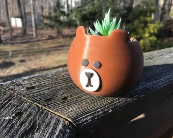 Bear brown planter