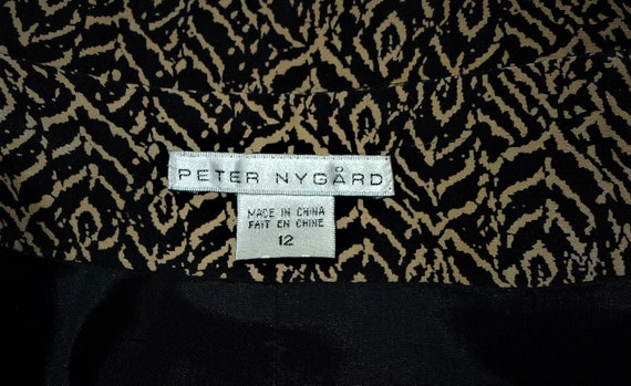 Superb black silk jacket with flower signed Peter… - image 6