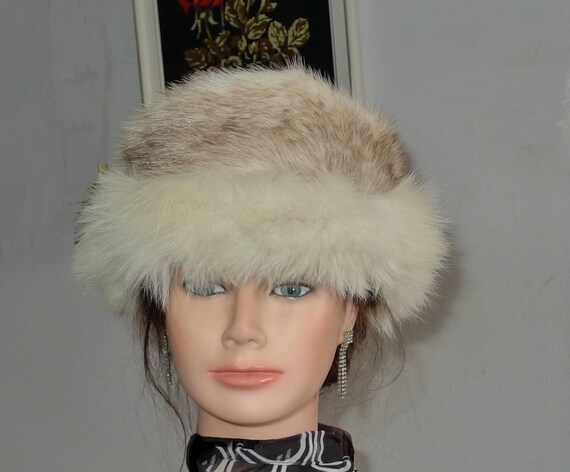 Beautiful vintage crossmink fur headband with fox… - image 4