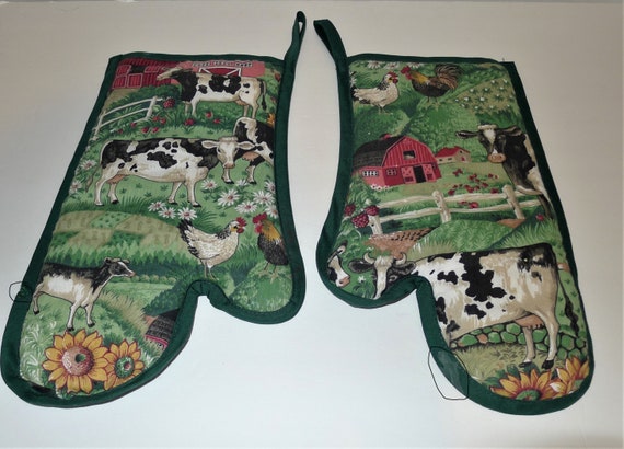 Nice handmade apron with pocket and animal farm m… - image 9