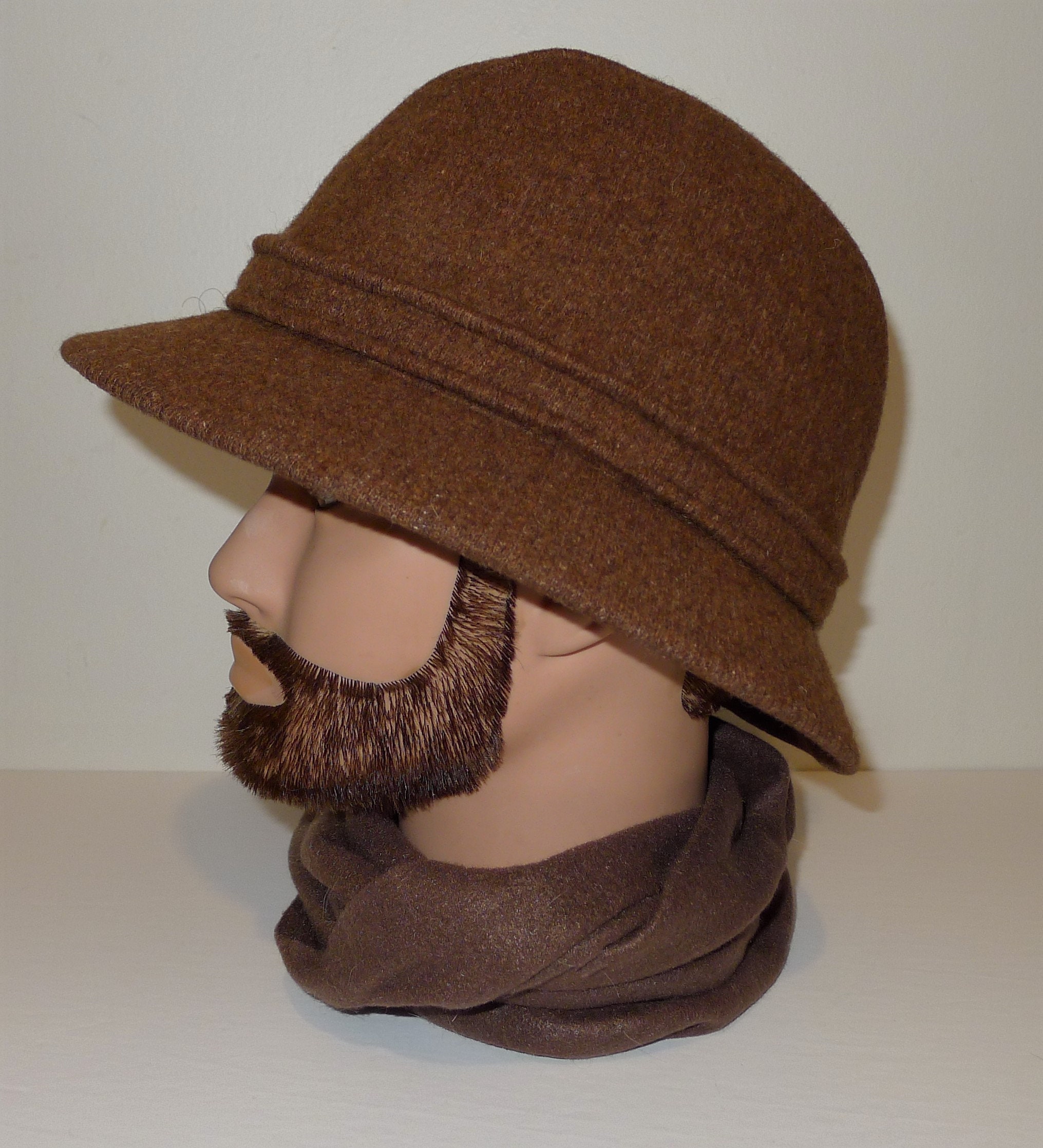 Warm brown vintage KANGOL mens woolen hat Sz L XL Etsy