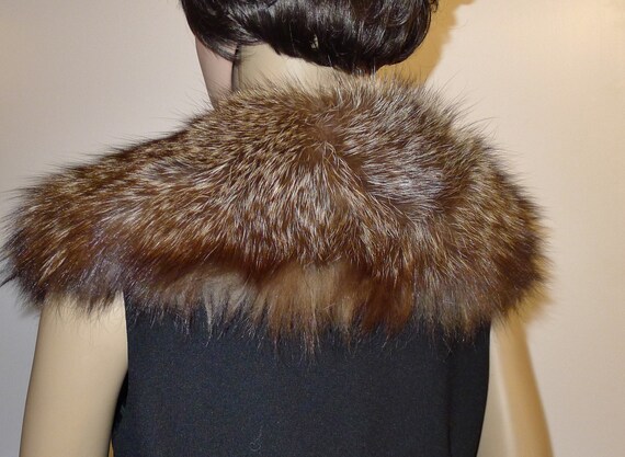 Beautiful vintage silver fox fur collar - in exce… - image 2