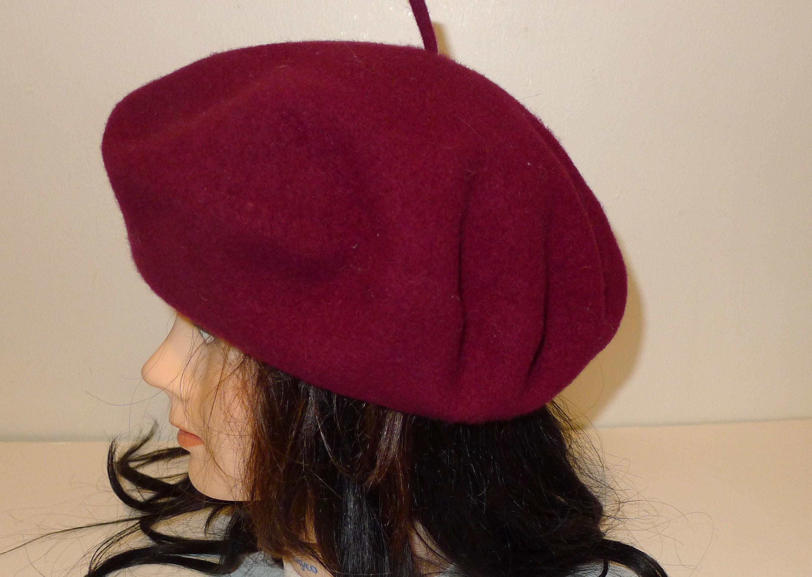 VTG 90’s Parkhurst Canada  Black Wool Beret Hat Parkhurst Classic Wool Beret :: BeauChapeau Hat Shop main image 4