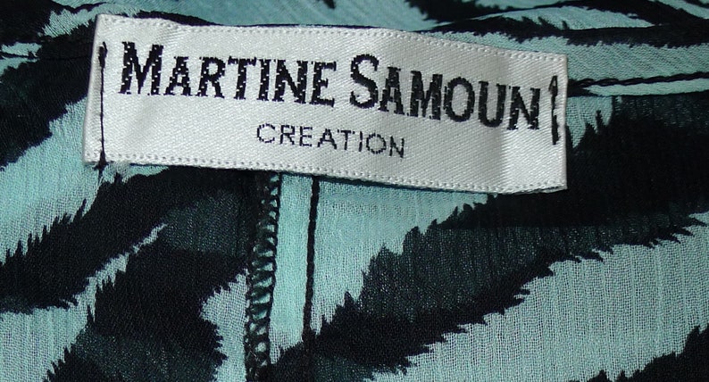 Splendid MARTINE SAMOUN semi-sheer summer dress made of crinkle viscose o/s Superb summer dress by Martine Samoun. image 8